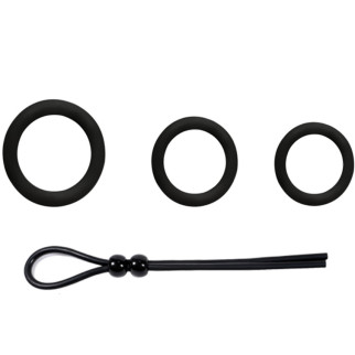 Набір ерекційних кілець - Black Ring Set  18+ - Інтернет-магазин спільних покупок ToGether