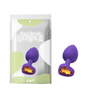 Силіконова натільна пробка з жовтим кристалом Love Purple Diamond Plug Small 18+ - Інтернет-магазин спільних покупок ToGether