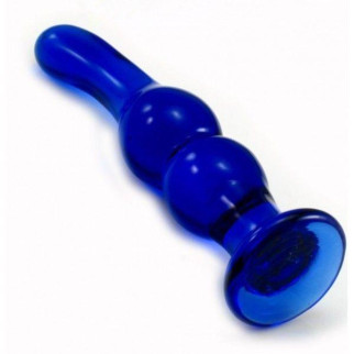 Синя анальна іграшка зі скла 18+ - Інтернет-магазин спільних покупок ToGether