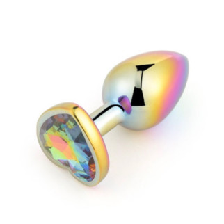 Backyard color heart-shaped SM metal anal plug set Small 18+ - Інтернет-магазин спільних покупок ToGether