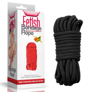 Чорна мотузка для зв'язування Fetish Bondage Rope, 10 метрів 18+ - Інтернет-магазин спільних покупок ToGether