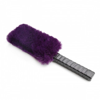 Двостороння шльопавка з хутром, батіг і пряник Leather Appeal Pat Purple 18+ - Інтернет-магазин спільних покупок ToGether