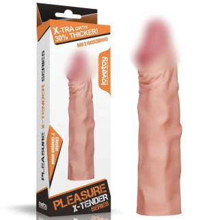 Реалістична подовжуюча насадка на член Pleasure X Tender Penis Sleeve Flesh 18+ - Інтернет-магазин спільних покупок ToGether