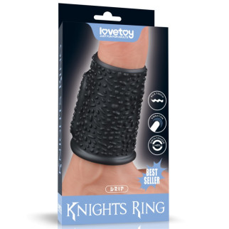 Насадка на пеніс Vibrating Drip Knights Ring Black 18+ - Інтернет-магазин спільних покупок ToGether