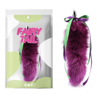 Анальна пробка з пухнастим хвостом Detachable Fluffy Fox Tail Plug Purple 18.5 18+ - Інтернет-магазин спільних покупок ToGether