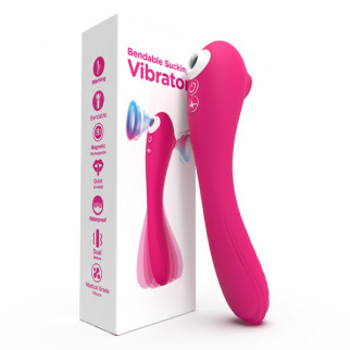 Подвійний рожевий вібратор Bendable Sucking Vibrator 18+ - Інтернет-магазин спільних покупок ToGether