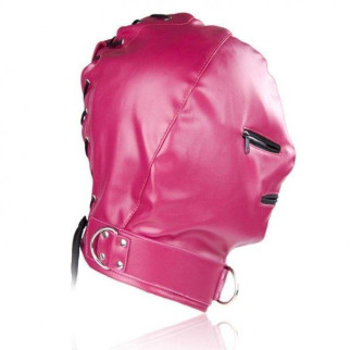 Рожева маска Zipper з вінілу 18+ - Інтернет-магазин спільних покупок ToGether