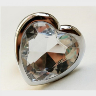 Анальна пробка з прозорим каменем у формі серця Anal Plug Heart Medium 18+ - Інтернет-магазин спільних покупок ToGether
