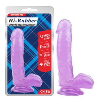 Фалоімітатор - Hi-Rubber 7" Dildo Purple 18+ - Інтернет-магазин спільних покупок ToGether