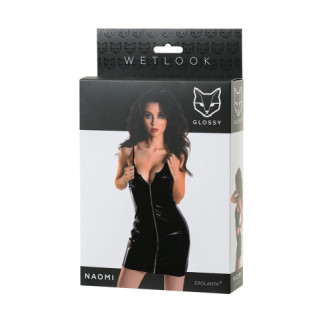 Плаття Glossy Naomi з матеріалу Wetlook, чорне 18+ - Інтернет-магазин спільних покупок ToGether