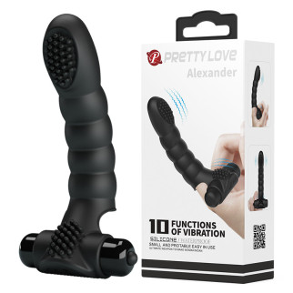 Насадка на палець — Pretty Love Alexander Finger Vibrator Black 18+ - Інтернет-магазин спільних покупок ToGether
