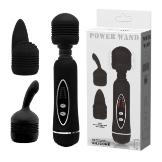 Вібратор зі змінними насадками - Power Wand Massage Kit Black  18+ - Інтернет-магазин спільних покупок ToGether