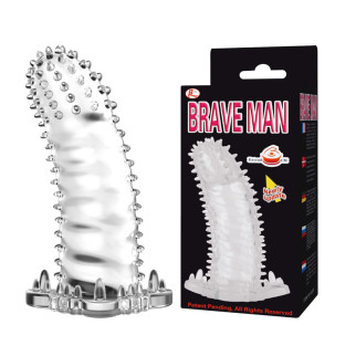 Насадка на член — Brave Man Penis Sleeve Clear 18+ - Інтернет-магазин спільних покупок ToGether
