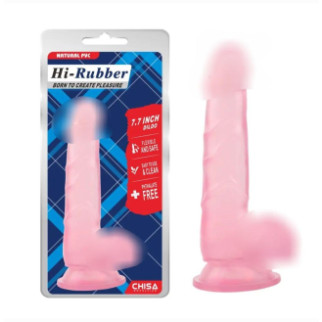 Фалоімітатор - Hi-Rubber 7.7" Dildo Pink  18+ - Інтернет-магазин спільних покупок ToGether