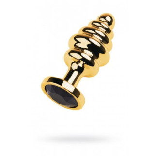 Анальна пробка — Golden anal plug with black gem 18+ - Інтернет-магазин спільних покупок ToGether