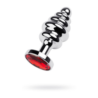 Silver anal plug with red gem 18+ - Інтернет-магазин спільних покупок ToGether