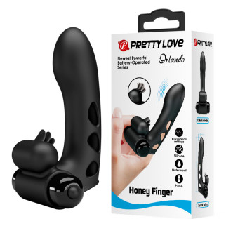 Насадка на палець — Pretty Love Orlando Honey Finger Vibrator Black 18+ - Інтернет-магазин спільних покупок ToGether