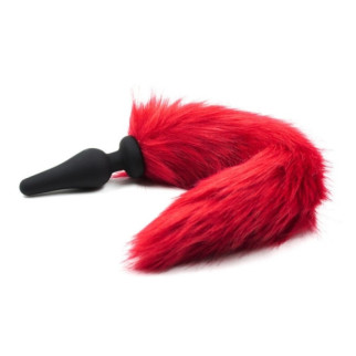 Анальна пробка з червоним пухнастим хвостом Flirting Tail Wool 18+ - Інтернет-магазин спільних покупок ToGether