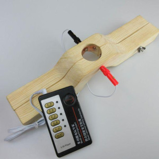 Electro-sex wooden penis / scrotum clamp - L 18+ - Інтернет-магазин спільних покупок ToGether