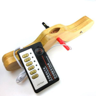 Electro-sex wooden penis / scrotum clamp - S 18+ - Інтернет-магазин спільних покупок ToGether