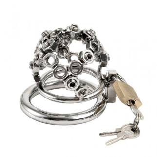 Stainless Steel Nut Welded Chastity Cage 18+ - Інтернет-магазин спільних покупок ToGether