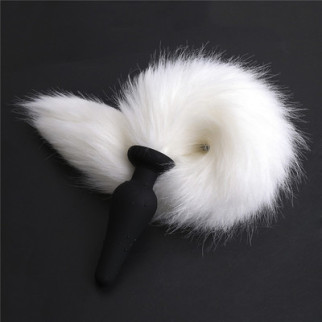 Анальна пробка з білим пухнастим хвостом Flirting Tail Wool 18+ - Інтернет-магазин спільних покупок ToGether
