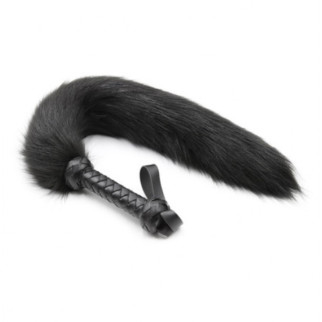 Чорний хутряний хвіст лисиці з ручкою Fox Tail Whips 18+ - Інтернет-магазин спільних покупок ToGether