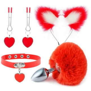 Червоний ніжний бдсм комплект Fur Sexy Kit 18+ - Інтернет-магазин спільних покупок ToGether