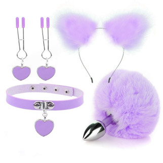 Фіолетовий ніжний бдсм комплект Fur Sexy Kit 18+ - Інтернет-магазин спільних покупок ToGether