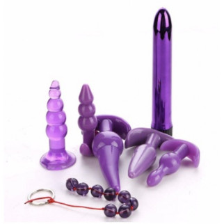 Універсальний набір анальних іграшок 7 в 1 Sex Suit Safety Silicone Purple 18+ - Інтернет-магазин спільних покупок ToGether