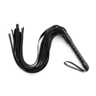 Плеть із ручкою для рольових ігор Flirt Whip Bound Leather Black 18+ - Інтернет-магазин спільних покупок ToGether
