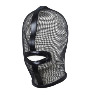 Чорна бдсм маска в сіточку Open Mouth Lace Hood 18+ - Інтернет-магазин спільних покупок ToGether