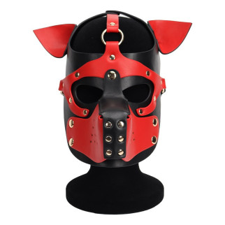 Неопренова маска Puppy Face Leather Dog Mask Red 18+ - Інтернет-магазин спільних покупок ToGether