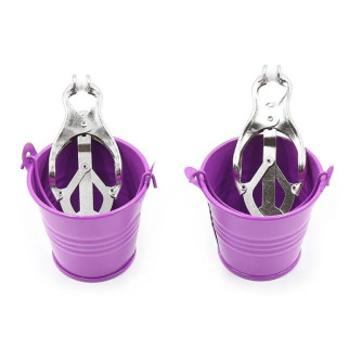 Затискачі для сосків з відерками для рідини Bucket Nipple Clamps Purple 18+ - Інтернет-магазин спільних покупок ToGether