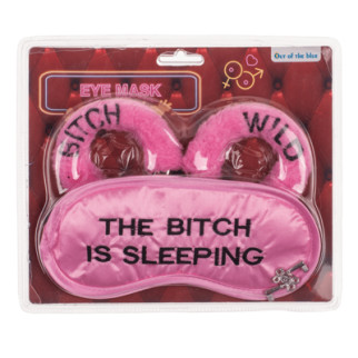 Плюшеві наручники та маска для очей Wild Bitch Pink 18+ - Інтернет-магазин спільних покупок ToGether