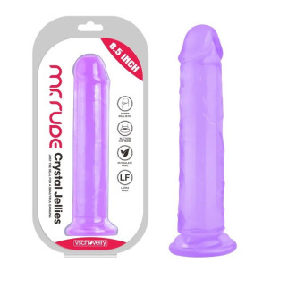 Фалоімітатор на присоску Crystal Jellies Realistic Dildo Purple Mr. Rude 8.5 18+ - Інтернет-магазин спільних покупок ToGether