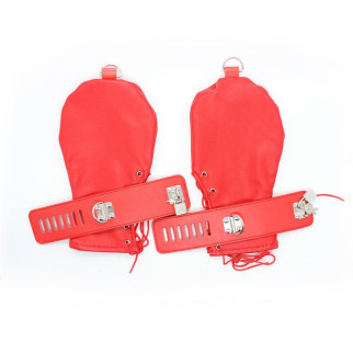 Наручники рукавиці червоні Strict Leather Locking Mittens 18+ - Інтернет-магазин спільних покупок ToGether