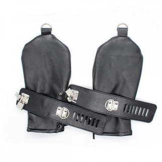 Наручники рукавиці чорні Strict Leather Locking Mittens 18+ - Інтернет-магазин спільних покупок ToGether