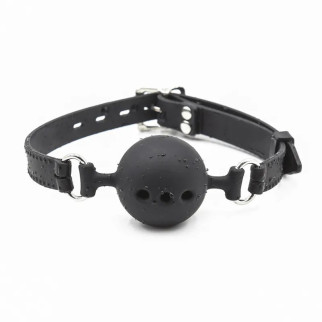 Gag with silicone ball Black 18+ - Інтернет-магазин спільних покупок ToGether