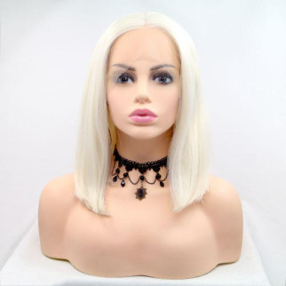Перука ZADIRA каре білий блонд жіноча коротка пряма 18+ - Інтернет-магазин спільних покупок ToGether