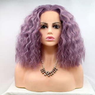 Перука ZADIRA каре фіолетова жіноча коротка кучерява 18+ - Інтернет-магазин спільних покупок ToGether