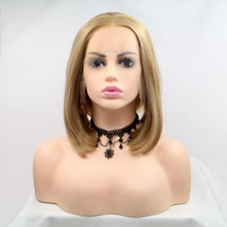 Перука ZADIRA каре карамельний блонд жіноча коротка пряма 18+ - Інтернет-магазин спільних покупок ToGether