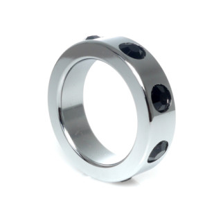 Ерекційне кільце металеве-Metal Cock Ring with Black Diamonds Medium  18+ - Інтернет-магазин спільних покупок ToGether