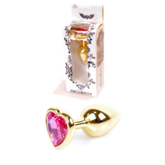 Анальна пробка -Jewellery Gold  Heart PLUGPink  18+ - Інтернет-магазин спільних покупок ToGether
