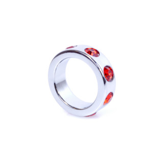 Ring-Metal Cock Ring with Red Diamonds Small  18+ - Інтернет-магазин спільних покупок ToGether