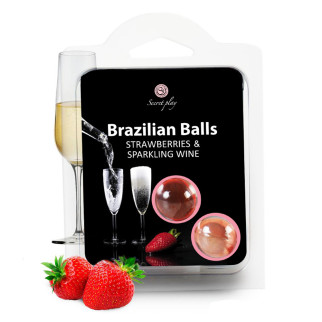 Набір кульок лубрикантів BRAZILIAN BALLS STRAWBERRY & SPARKLING WINE  18+ - Інтернет-магазин спільних покупок ToGether
