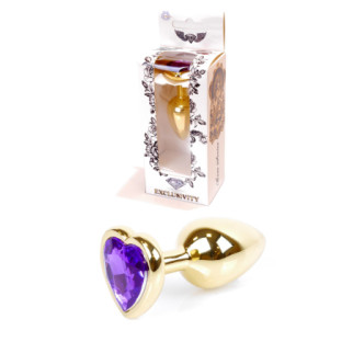 Анальна пробка -Jewellery Gold  Heart PLUGPurple  18+ - Інтернет-магазин спільних покупок ToGether