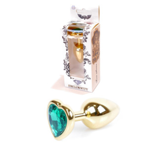 Анальна пробка  -Jewellery Gold  Heart PLUGGreen  18+ - Інтернет-магазин спільних покупок ToGether