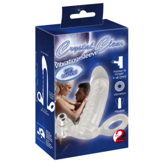 Насадка на пеніс Crystal Clear Vibrating Sleeve  18+ - Інтернет-магазин спільних покупок ToGether