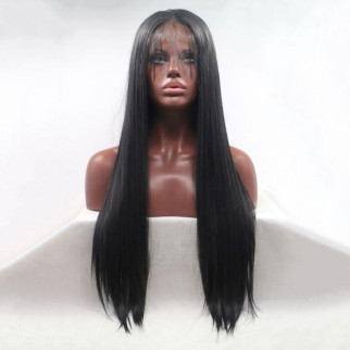 Перука ZADIRA чорний жіночий реалістичний на сітці довгий 18+ - Інтернет-магазин спільних покупок ToGether